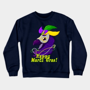 Mardi Gras Bird Crewneck Sweatshirt